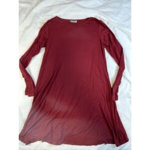 Earthbound trading Company T-shirt dress/Tunic Long sleeve size M women's maroon